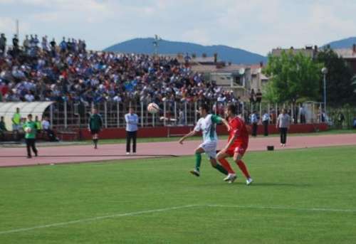 Moment of the match Mladost Carev Dvor - Pobeda Junior; photo: Ohrid News